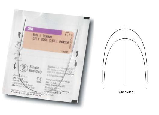 Дуга титано-молибденовая Юнитек Бета III / Unitek Beta III Titanium Archwire OFIII U 0175x0175 1шт 4301-338 купить