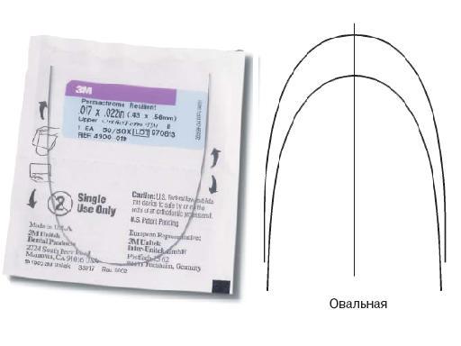 Дуга стальная Пермахром Ризилиэнт / Permachrome Resilient Archwire SS OFIII U 016 1шт 4300-007 купить