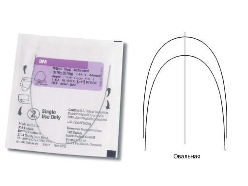 Дуга нитиноловая Юнитек термоактивная / Unitek Nitinol Heat-Activated Archwire OFIII U 017x025 1шт 4297-921 купить