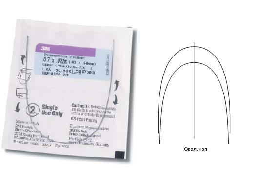 Дуга стальная СмартКлип Пермахром Ризилиэнт / SmartClip Permachrome Resilient Archwire SS OFIII U 019х025 1шт 9293-961 купить